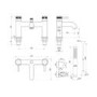 Chrome Bath Shower Mixer Tap - Axel