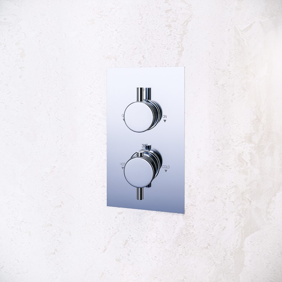 Axel Concealed Shower Valve - 2 Outlet - Chrome