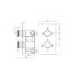 Axel Concealed Shower Valve - 2 Outlet - Chrome