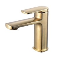 Brushed Brass Mono Basin Mixer Tap - Meko Brushed Brass Mono Basin Mixer Tap - Meko