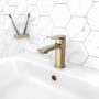 Brushed Brass Mono Basin Mixer Tap - Meko