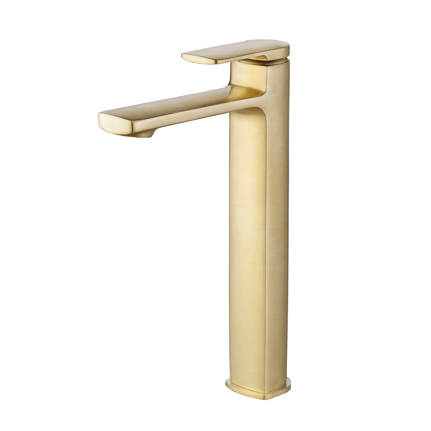 Meko Brass Brushed Tall Mono Basin Mixer Tap