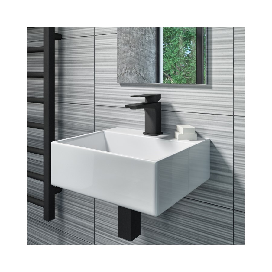 Black Cloakroom Mono Basin Mixer Tap - Zana