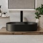 GRADE A2 - Tall Black Mono Basin Mixer Tap - Wave