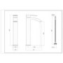 Tall Black Mono Basin Mixer Tap - Wave