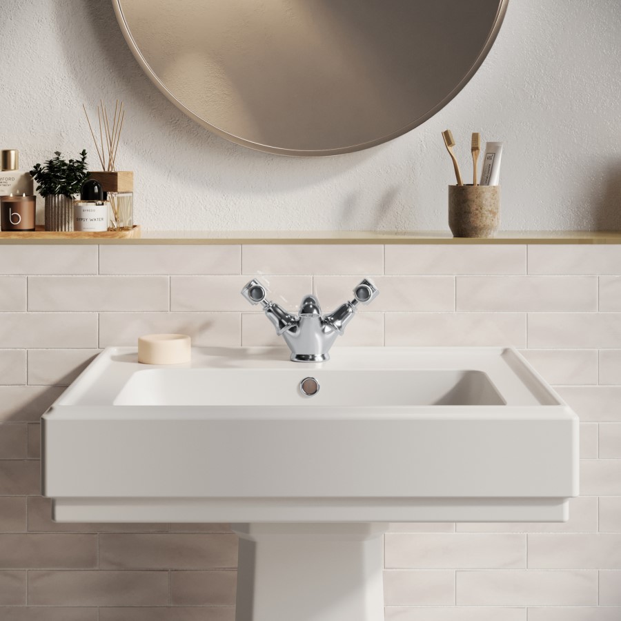 Chrome Mono Basin Mixer Tap - Helston