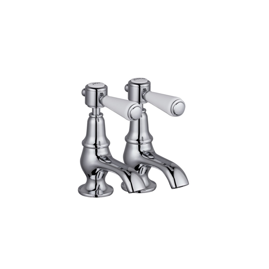 GRADE A1 - Chrome Basin Pillar Taps - Helston