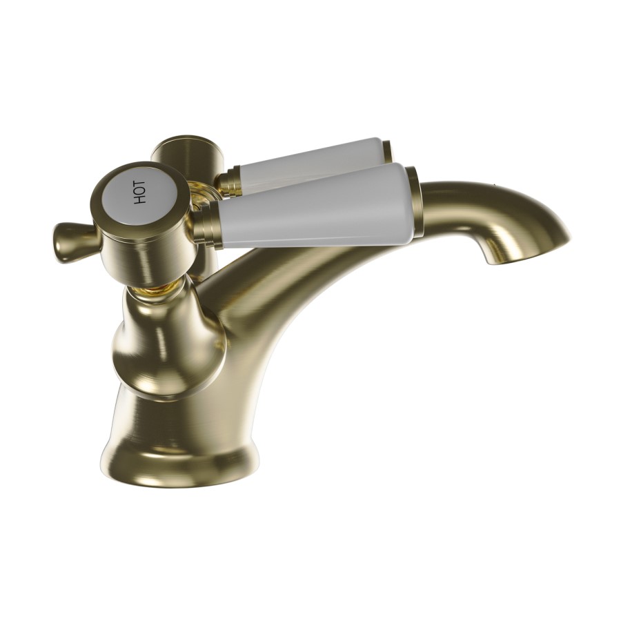 GRADE A1 - Gold Basin Mixer Tap - Helston
