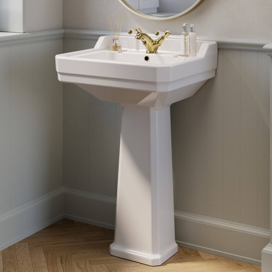 GRADE A1 - Gold Basin Mixer Tap - Helston