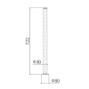 GRADE A2 - Brushed Gold Stand Pipes - Helston