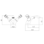 GRADE A2 - Black Basin Mixer Tap - Helston