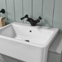 GRADE A2 - Black Basin Mixer Tap - Helston