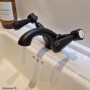GRADE A2 - Black Basin Mixer Tap - Helston