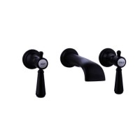 Black Wall Mounted Basin Mixer Tap - Helston Black Wall Mounted Basin Mixer Tap - Helston