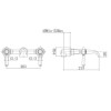 GRADE A1 - Black Wall Mounted Basin Mixer Tap - Helston