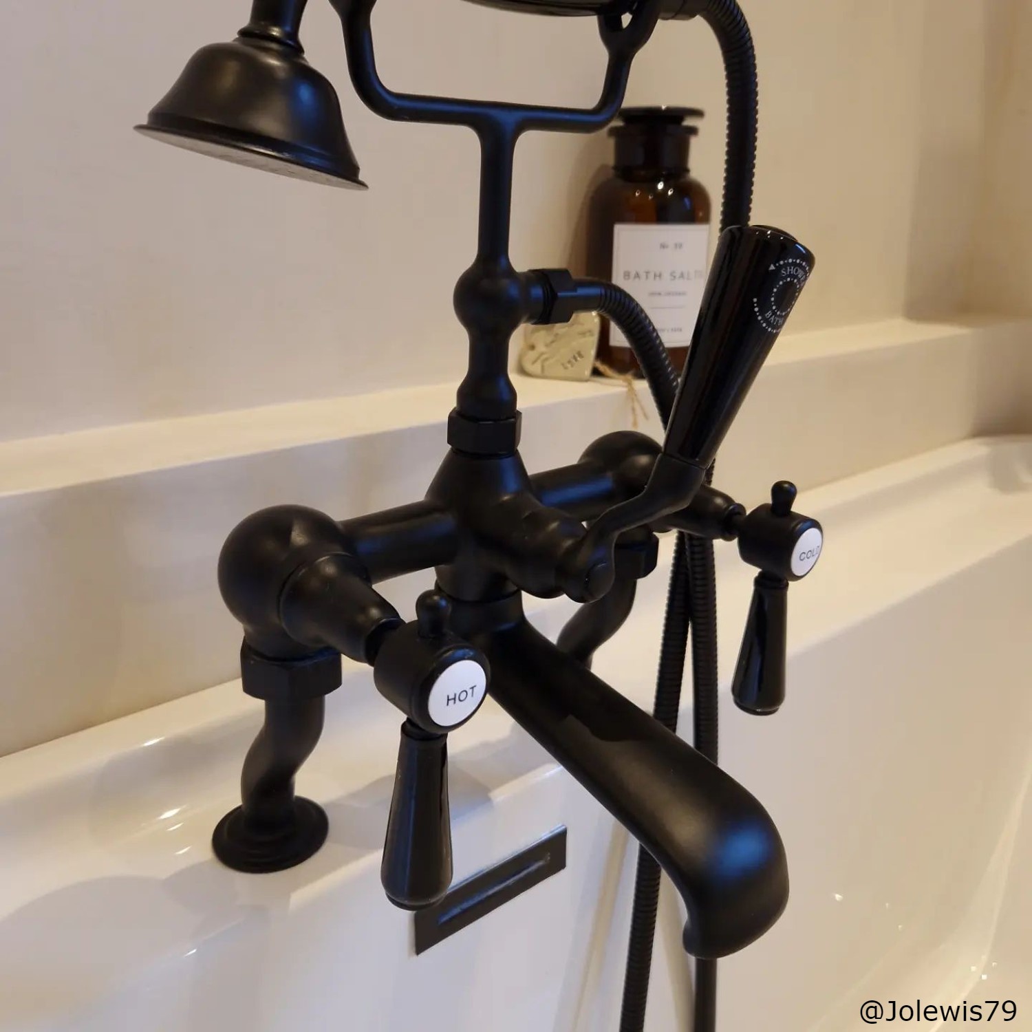 Black Bath Shower Mixer Tap - Helston - Better Bathrooms