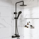 BeBa_27789 Black 2 Outlet Thermostatic Bar Mixer Shower Set with Hand Shower - Arissa