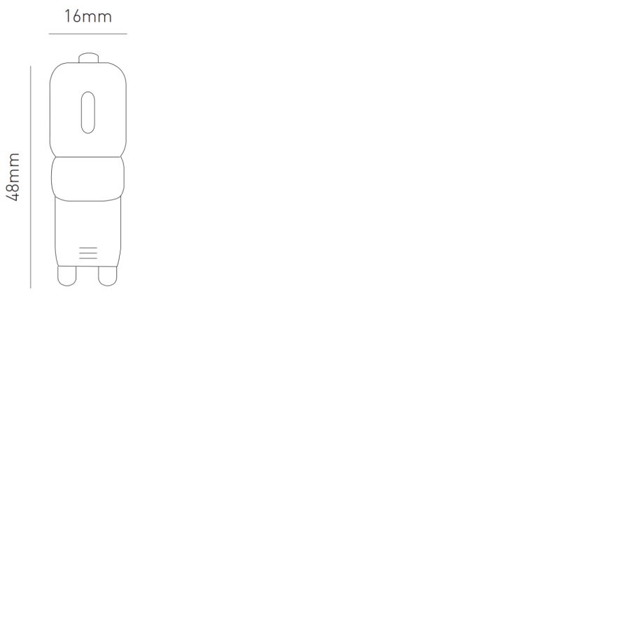 G9 Capsule LED 3000k warm white Single Frosted bulb