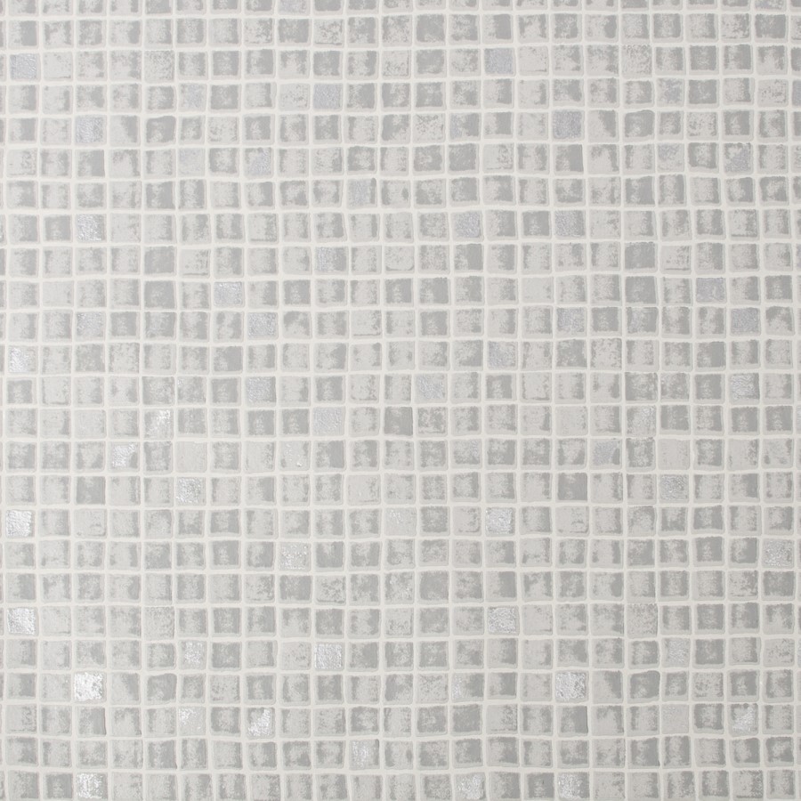 Grey Mosaic Tile Wallpaper - Contour Antibac