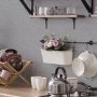 Grey Mosaic Tile Wallpaper - Contour Antibac