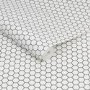 White Hexagon Lattice Wallpaper - Contour Antibac
