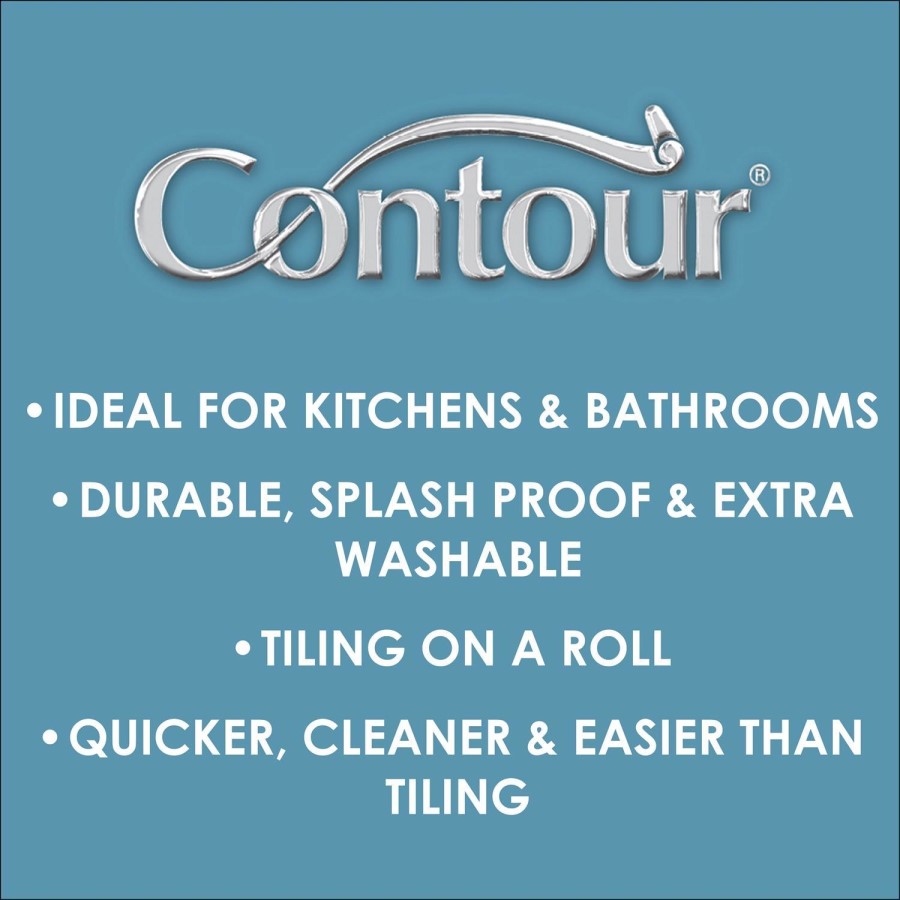Navy & White Fish Wallpaper - Contour Antibac