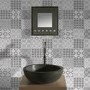 Grey Moroccan Tile Wallpaper - Contour