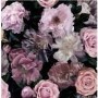 Black & Pink Floral Wallpaper - Easy Super Fresco