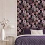 Black & Pink Floral Wallpaper - Easy Super Fresco