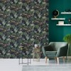 Black &amp; Green Tropical Superfresco Easy Wallpaper