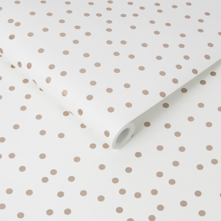 Rose Gold & White Confetti Wallpaper - Easy Superfresco