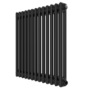ONLY OPENED - Black Horizontal 2 Column Radiator 600 x 605mm - Nambi