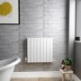 GRADE A1 - White Horizontal Double Panel Radiator 600 x 608mm - Mojave