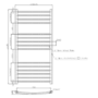 Chrome Heated Towel Rail Radiator 1200 x 600mm - Gobi