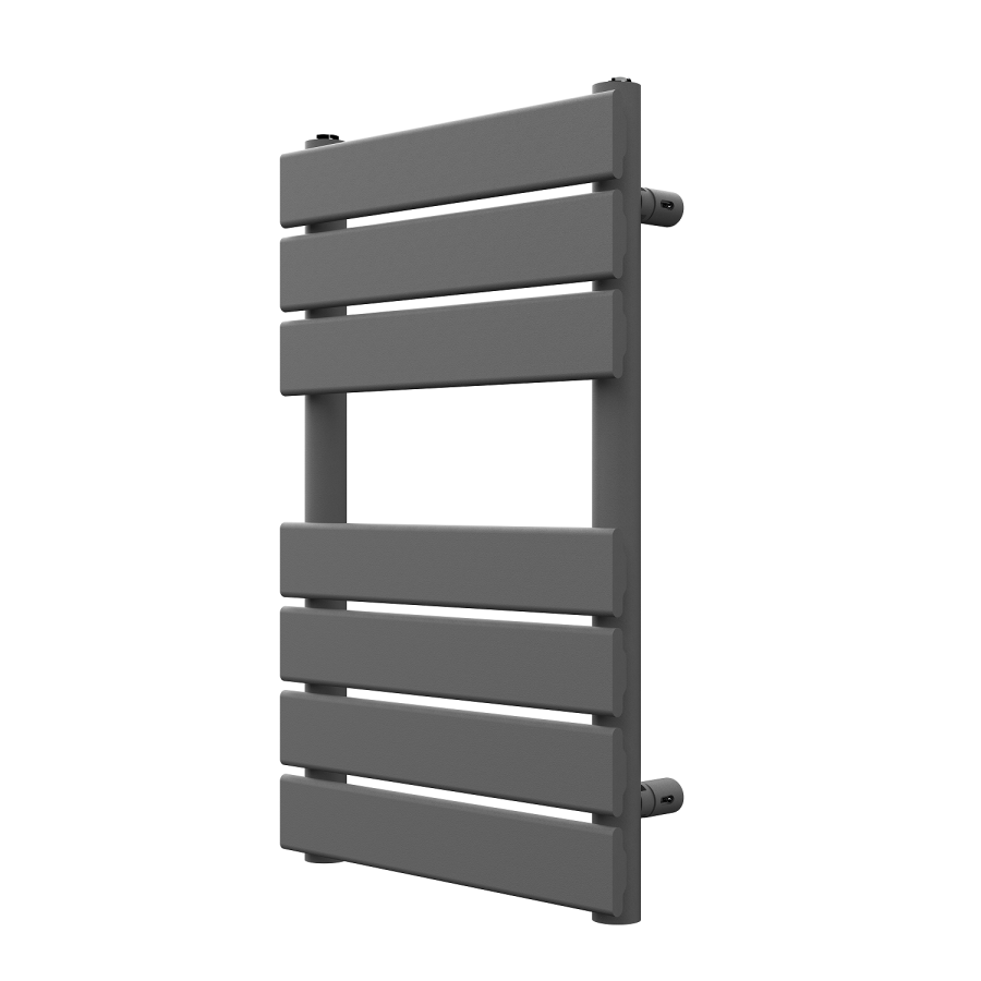 GRADE A1 - Anthracite Heated Towel Rail Radiator 650 x 400mm - Tundra