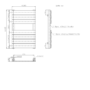 GRADE A1 - Anthracite Heated Towel Rail Radiator 650 x 400mm - Tundra