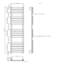 Anthracite Towel Radiator 1600 x 450mm - Tundra