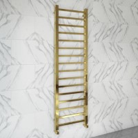 GRADE A1 - Polished Brass Heated Towel Rail Radiator 1600 x 500mm Sonoran
