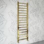 GRADE A1 - Polished Brass Heated Towel Rail Radiator 1600 x 500mm Sonoran