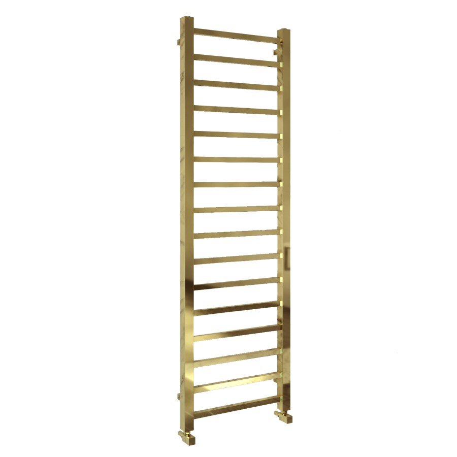 GRADE A1 - Polished Brass Heated Towel Rail Radiator 1600 x 500mm Sonoran