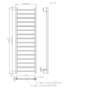 GRADE A1 - Polished Brass Heated Towel Rail Radiator 1600 x 500mm Sonoran