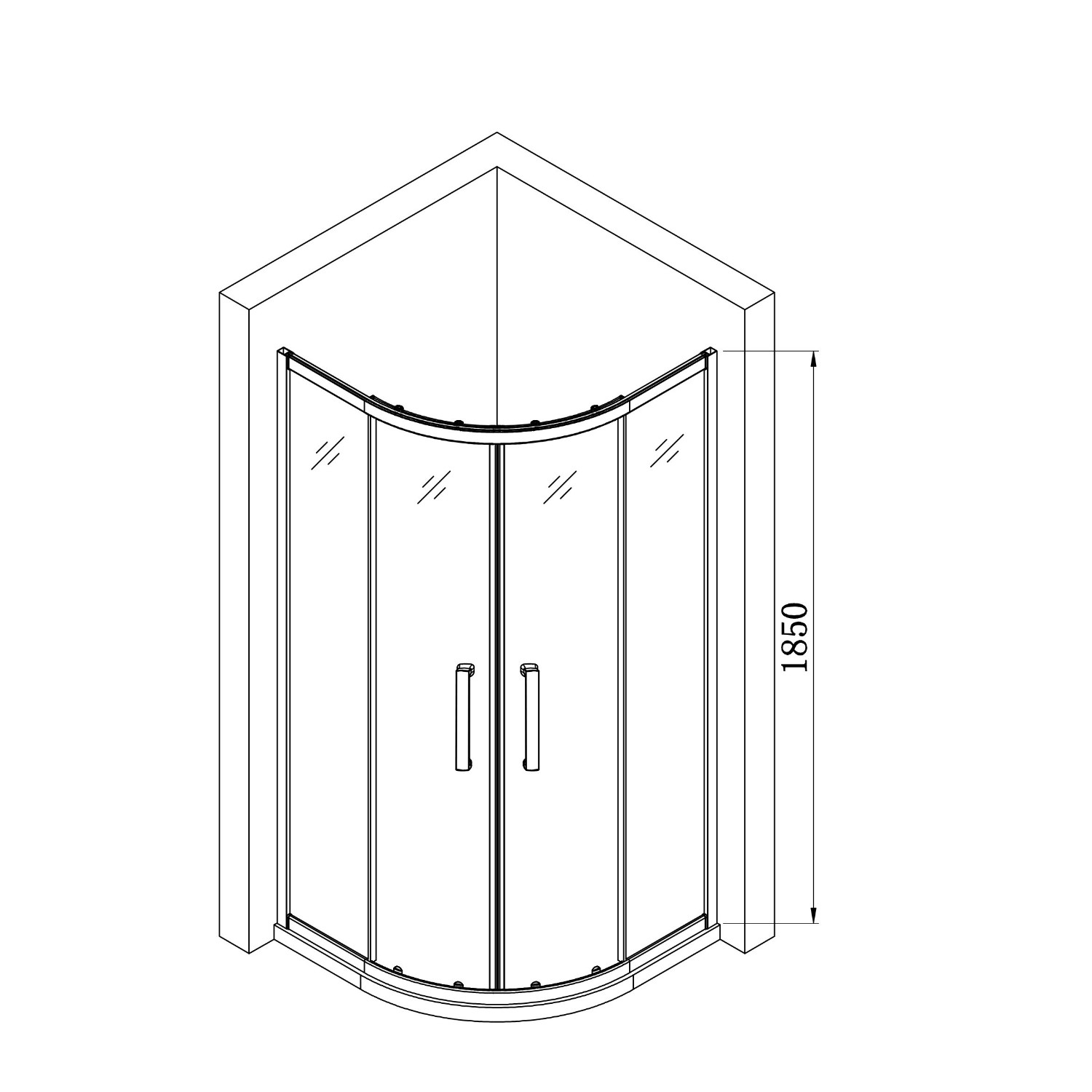 800mm Quadrant Shower Enclosure Lyra Better Bathrooms