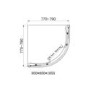 Chrome 4mm Glass Quadrant Shower Enclosure 800mm- Lyra