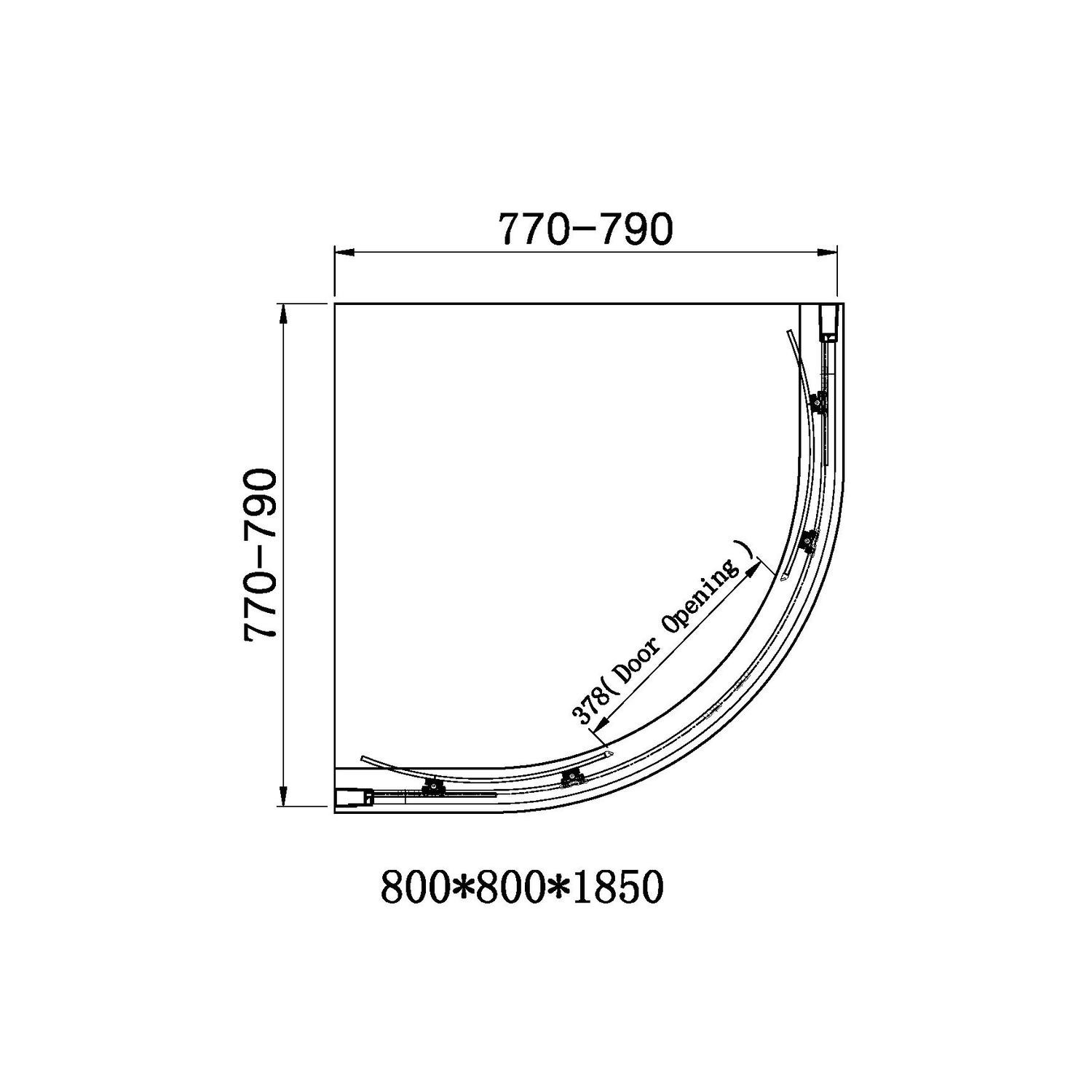 800mm Quadrant Shower Enclosure Lyra Better Bathrooms