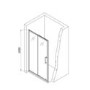 Chrome 4mm Glass Sliding Shower Door 1200mm - Lyra