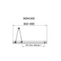 Chrome 4mm Glass Bi-Fold Shower Door 900mm - Lyra