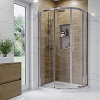 1000x800mm Chrome 6mm Glass Offset Quadrant Shower Enclosure - Carina