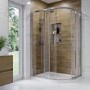 Chrome 6mm Glass Offset Quadrant Shower Enclosure 1000x900mm - Carina
