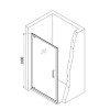 Chrome 6mm Glass Hinged Shower Door 800mm - Carina