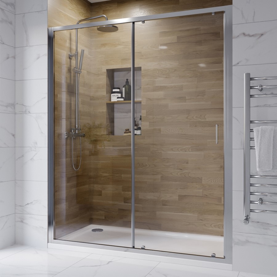 1600mm Sliding Shower Door 6mm Glass-Carina